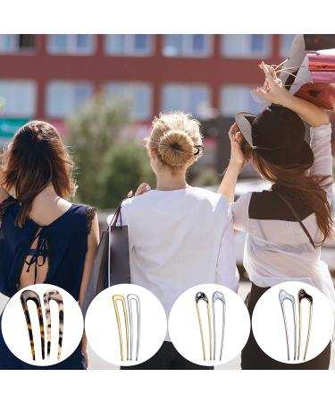 8-Piece Metal U-Shaped French Hair Pins Set with Cute Patterns - Hairstyle Accessories for Women and Girls - Buy Online on GoSupps.com