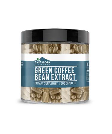 Earthborn Elements Green Coffee Bean Extract 200 Capsules, Pure & Undiluted, No Additives - Buy Online on GoSupps.com