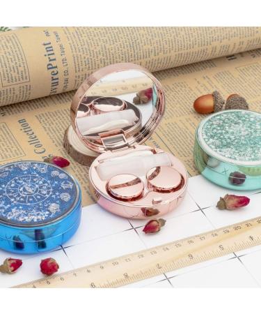 Healifty Cute Contact Lens Case - Portable Travel Glitter Stars with Liquid Sand | International Shipping Available - Buy Online on GoSupps.com