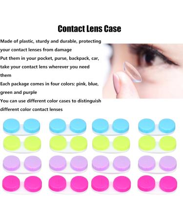 Buy NATUDECO 16-Part Colorful Contact Lens Container - Travel Storage with Tweezers for Outdoor Activities - Buy Online on GoSupps.com