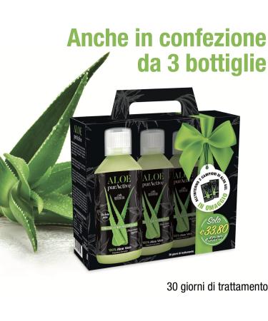 Monte Natura Srl MONTENATURA Aloe PurActive 500 ml 100 Aloe Vera unpasteurized pure drink - Buy Online on GoSupps.com