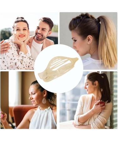 Ponytail Decorative Hair Clip Ponytail Duckbill Hairpin Long Hair Clips for Styling Long Hair Shower Clips for Teenage Girls Women Styling Translucent Large Size apricot - Buy Online on GoSupps.com