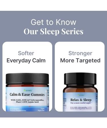 Dobel Relax & Sleep Aid Without Melatonin for Adults | with GABA Magnesium Glycinate Ashwagandha Jujube Seeds and Plant 5-HTP | Natural Support for Restful Sleep 60 Tablets Unflavored - Buy Online on GoSupps.com