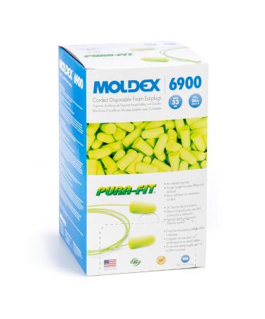 Moldex Pura-Fit Corded Disposable Foam Earplugs 6900 | NRR 33dB | International Shipping Available - Buy Online on GoSupps.com