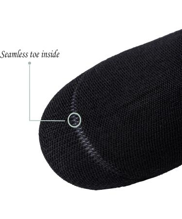Yomandamor Men's Over the Calf Diabetic Socks - Non-Binding Big & Tall - Size 13-15 | 3 Pairs Extra Tall Black - Buy Online on GoSupps.com