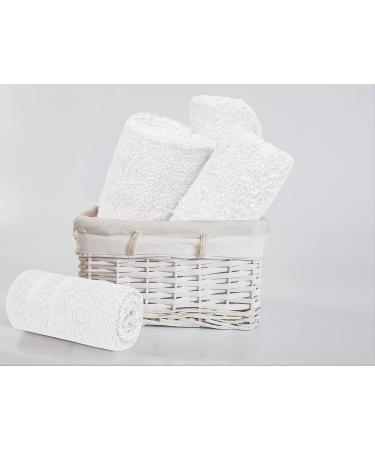 Textila Terry Washcloth Pack of 8 - White 13x13 Inches - Soft & Luxurious - Absorbent Cloths for Bath, Face, Hand, Kitchen, Spa - Hotel & Home Use - Buy Online on GoSupps.com