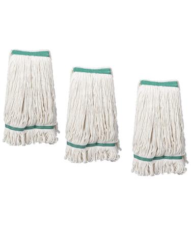 OFO Loop-End Cotton String Mop Head,Heavy Duty String Mop Refills, Mop Head Replacement for Home/Industrial/Commercial Cleaning, 3-Packs Mop Head Green - Buy Online on GoSupps.com
