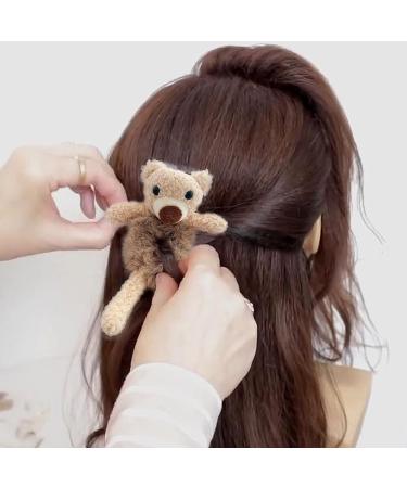 Buy Women's Plush Hair Ties - Cute Bear Velvet Elastic Hair Bands | Fashionable Soft Hair Ties for Ladies - International Shipping Available - Buy Online on GoSupps.com
