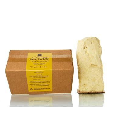Nokware Skincare Raw African Shea Butter Ivory Fairtrade from Ghana West Africa. Unrefined Organic Handmade Pure Shea for DIY Skincare & Haircare or Use Alone 2.2kg (4.85lb)
