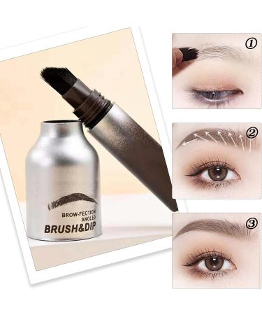 Liquid Eyebrow Brush Angled Brush and Dip Liquid Eyebrow Gel Smudge Proof Eyebrow Pencils for Women Makeup (Dark gray) - Buy Online on GoSupps.com