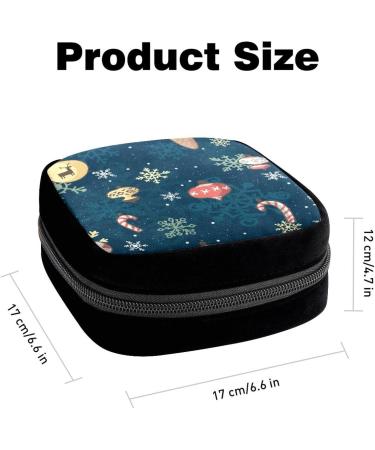 GIAPB Period Bag - Sanitary Napkin Storage & Makeup Pouch - Snowflake Blue Design - Buy Online on GoSupps.com