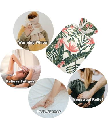 Naanle Tropical Flower Palm Hot Water Bottle 2L - Ideal for Menstrual Cramps Pain Relief & Heat Therapy - Buy Online on GoSupps.com