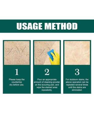 Stone Cleaning Powder | 4.22oz Natural Stone Shower Cleaner | Environmentally Friendly Countertop Stain Remover for Limestone Terracotta - Buy Online on GoSupps.com