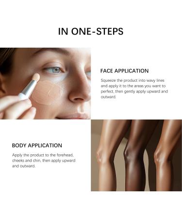  Palaufr All Over Complexion Perfector with brushes long-lasting CC cream foundation 100 ml moisturizing concealer for legs arms feet neck and hands - Buy Online on GoSupps.com