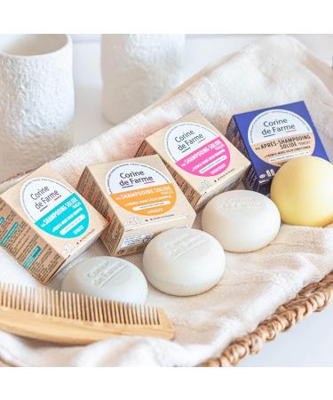 Corine de Farme My hair rinse solid French shampoo for all hair types 50 g nourishes the hair and the planet with cocoa butter and shea butter nourishesdetangles the hair - Buy Online on GoSupps.com