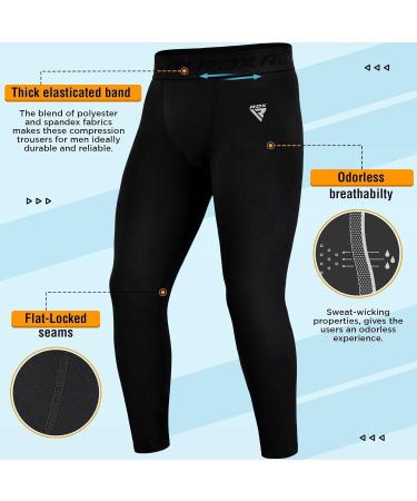 RDX MMA Compression Pants - Quick-Dry Sports Gear for Fitness Yoga Running Cycling & More | Black - Buy Online on GoSupps.com