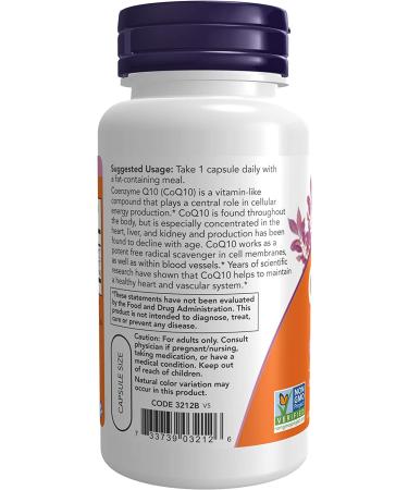 Now Foods CoQ10 with Hawthorn Berry 100mg - 90 Veg Capsules for Heart Health - Buy Online on GoSupps.com