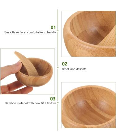 FOMIYES Clay Mask Bowl Set - Bamboo & Wood Mixing Bowls for Skincare | Silicone & Wooden Facial Mask Bowls for Beauty Treatments - Buy Online on GoSupps.com