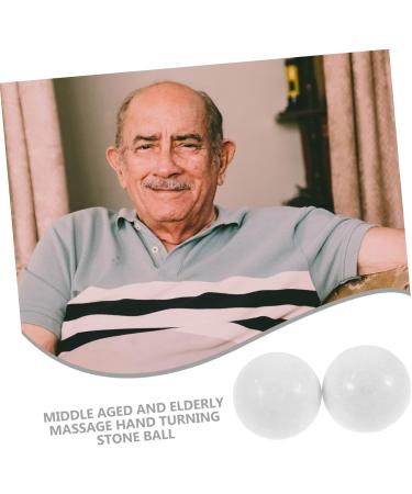 ABOOFAN Hand Massage Balls - Gymnastics Ball Set for Health & Meditation | Jade White Handheld Baoding 5x5cm - Buy Online on GoSupps.com