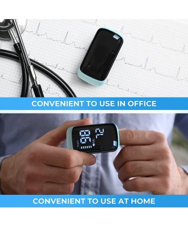 Pulse Oximeter Finger - Rechargeable Oxygen Meter for Home & Sports | Accurate Fingertip Blood Oxygen Saturation & Pulse Monitor - Buy Online on GoSupps.com