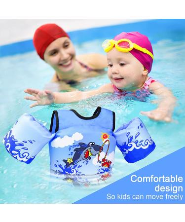Kids Swim Vest for Swimming Training | Faxpot Toddler Swim Aid Floats for 30-60 lbs Boys/Girls | Shoulder Harness & Arm Wings | Sea Beach Pool | Sky-Blue - Buy Online on GoSupps.com