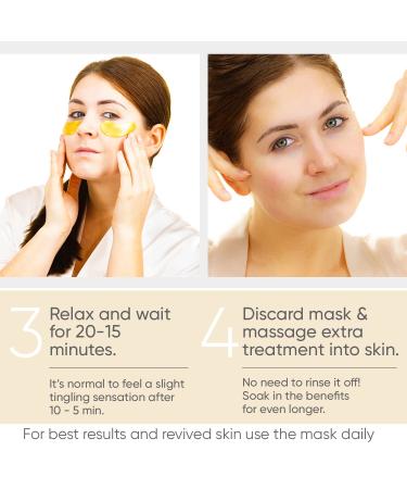 Under Eye Patches - 40 Pairs | Gold Eye Masks with Amino Acids & Collagen for Dark Circles & Puffiness - Buy Online on GoSupps.com