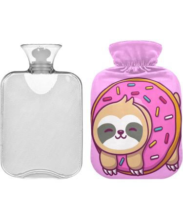Sloth Donut Hot Water Bottle with Cover - 2L for Pain Relief & Hot Cold Compress - Buy Online on GoSupps.com