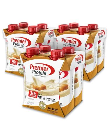 Premier Protein xHamxR 30g Protein Shake 11 fl oz Bottle Caramel 12 Count (2 Pack)