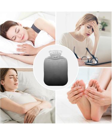 Black White Gradient Hot Water Bottle with Cover | 1L Pain Relief & Hand Feet Warmer | Ideal for Sports Injuries - Buy Online on GoSupps.com