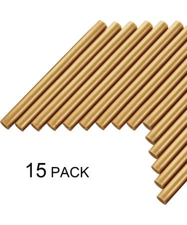 15 Bronze Glue Gun Sealing Wax Sticks for Retro Vintage Stamp and Letter | Ideal for Wedding Invitations, Cards, Envelopes, Snail Mails, Gifts - Buy Online on GoSupps.com