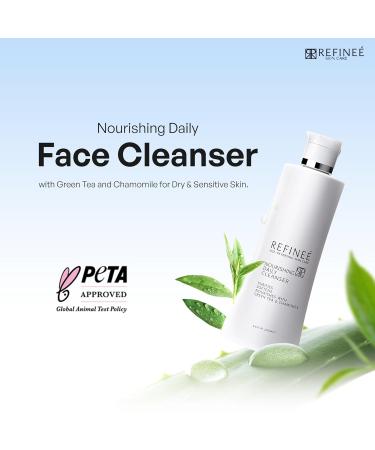 Daily Nourishing Green Tea & Chamomile Face Cleanser for Men & Women | Age Reversing Purifies & Softens Dry Sensitive Skin | 6.6OZ - Buy Online on GoSupps.com