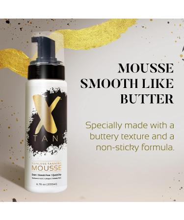 X-Tan Sunless Tanning Mousse 6.76 oz - Quick-Dry Paraben-Free Self Tanner Foam for Hydration and Nourishment | Long-Lasting Sunless Tanner Suitable for All Skin Types - Buy Online on GoSupps.com