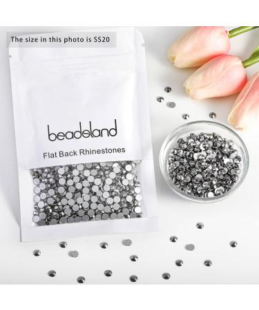 Buy Beadsland 1440 Pieces Flat Back Rhinestones - Hematite Nail Crystals SS20 (4.6-4.8mm) for Stunning Nail Art - International Shipping Available - Buy Online on GoSupps.com