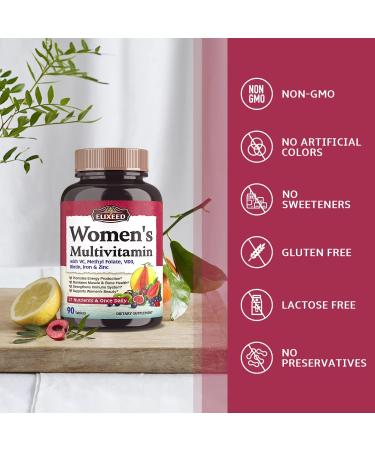 Elixeed Women's Multivitamin & Multimineral 27-in-1 Comprehensive Formula - 90 Tablets for Energy, Immune Health, Beauty & More - Buy Online on GoSupps.com