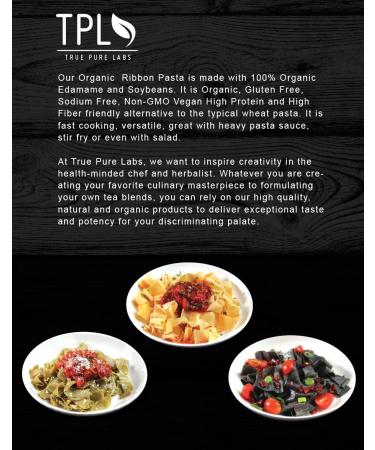 Organic Bean Ribbon Cut Artisan Pasta Combo Sampler Pack - Edamame, Black & Yellow Soy - Keto Low Carb Protein Gluten Free Pasta - 3 Pack - Buy Online on GoSupps.com
