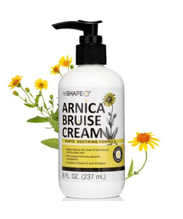 Reshape+ Arnica Bruise Relief Topical Cream For Bruising Swelling & Discoloration On Skin Natural Skin Care Homeopathic Arnica Lotion W/Vitamin K Horse Chestnut & Collagen Large 8 Fl Oz