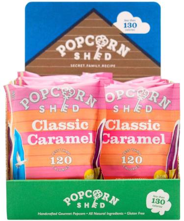 Popcorn Shed Classic Caramel Popcorn Snack Pack 24g Pack of 16 Natural Caramel Popcorn Gluten Free Vegan Lunch Box & Movie Night Snacks - Buy Online on GoSupps.com