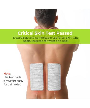 AUVON Extra Large Tens Unit Replacement Pads 4'' x 8 (2 Pcs) - Premium Reusable Electrodes for Waist and Lower Back Pain Relief - Latex-Free Tens Patches with Self-Stick Performance (Non-Irritating) - Buy Online on GoSupps.com