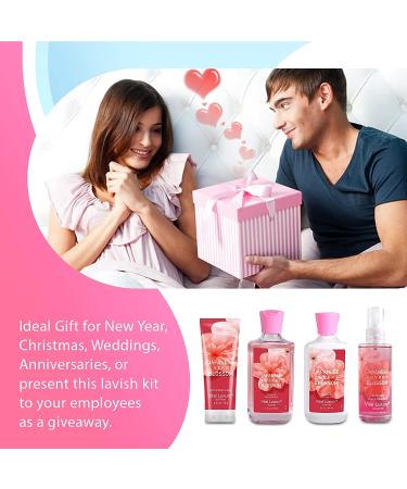 Japanese Cherry Blossom Luxury Bath & Body Kit - 3oz Gift Set for Home Spa - Body Lotion, Shower Gel, Cream & Fragrance Mist - Buy Online on GoSupps.com