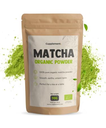 Matcha 90 Grammes - Organic - Without Bamboo Whisk & Whisk - Culunary Tea Powder - Starter set - Latte - Broom - Japan - Powder - Tea - Th vert japonais - Naturel - Biologique