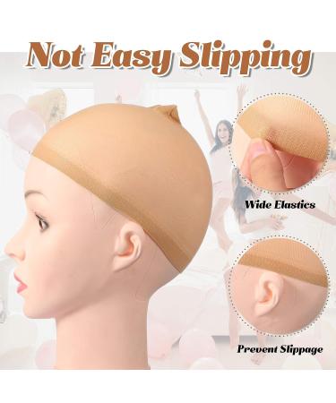 100 Pieces Elastic Wig Caps for Wigs - Beige and Nude Nylon Stocking Caps - Buy Online on GoSupps.com
