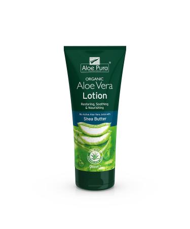 Aloe Pura Organic Aloe Vera Lotion Natural Vegetarian Cruelty Free Paraben & SLS Free Soothing Moisturising 200 ml - Buy Online on GoSupps.com