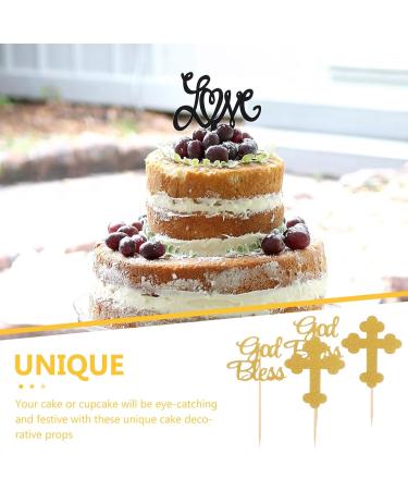 WRITWAA 24Pcs Easter Birthday Cupcake Toppers Glitter Birthday Cupcake Food Picks Cake Picks Kids Birthday Party Cupcake Decorations Supplies Golden - Buy Online on GoSupps.com