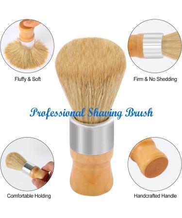 Genixart Shaving Brush Nature Bristle Shave Brush Luxury Shaving Brushes for Men as Gift for Father Boyfriend Husband (2 pcs Gift Pack) 2pcs Pack - Buy Online on GoSupps.com