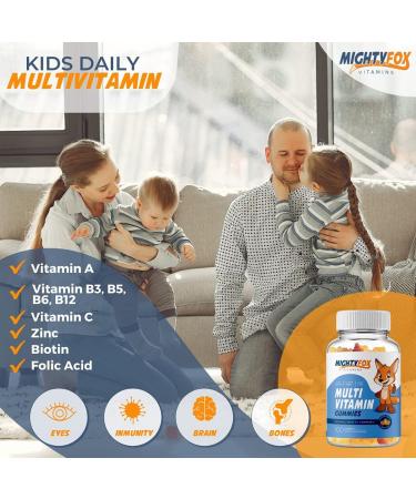 Kids Multivitamin Gummies - Non-GMO, Gluten-Free Vegan Formula with Vitamin C, B3, B5, B6, B12, Zinc - 100 Count Fruity Gummy Vitamins for Kids & Adults - Buy Online on GoSupps.com