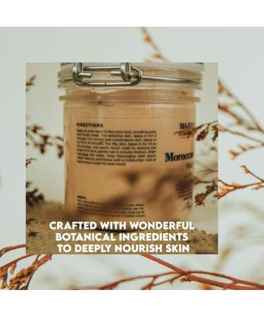 MAJESTIC PURE Moroccan Red Clay Facial Mud Mask with British Rose - 10 oz - For Pore Cleansing, Acne, and Blackheads - Buy Online on GoSupps.com