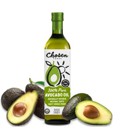 Chosen Foods 100% Avocado Cooking Oil - 1ltr Bottle (33.8fl) (Single Bottle) by Chosen Foods - Buy Online on GoSupps.com