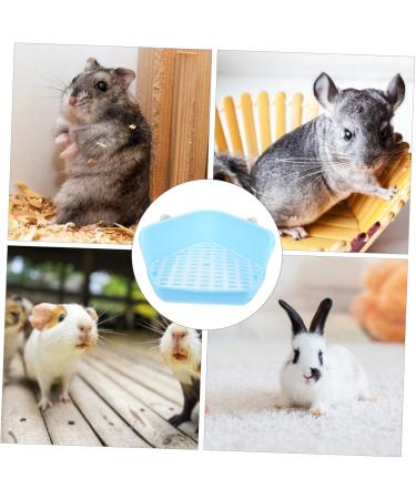 VANZACK Box Rabbit Toilet Bathtub Trays for Tub Bunny Stuff Hamster Potty Station Bunny Litter Pan Plastic 33X29.5X14CM Blue - Buy Online on GoSupps.com