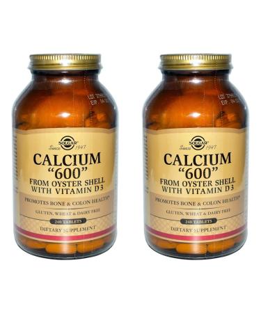 Solgar Calcium 600 from Oyster Shell with Vitamin D3 240 Tablets - 2pc