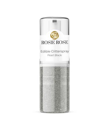 Rosie rose glitter spray edible glitter for muffins 5g cakes and cakes in Pearl Black perfect cake decoration for shiny glamorous decor drinks or other creative back creations